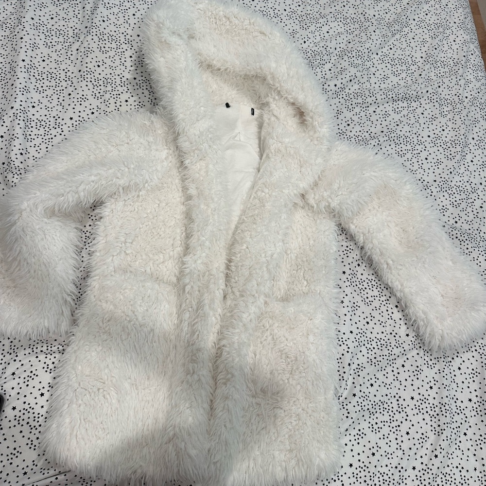 White Faux Fur Jacket